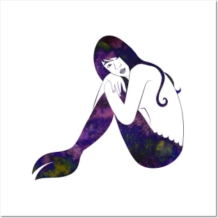 Purple Mermaid Posters and Art